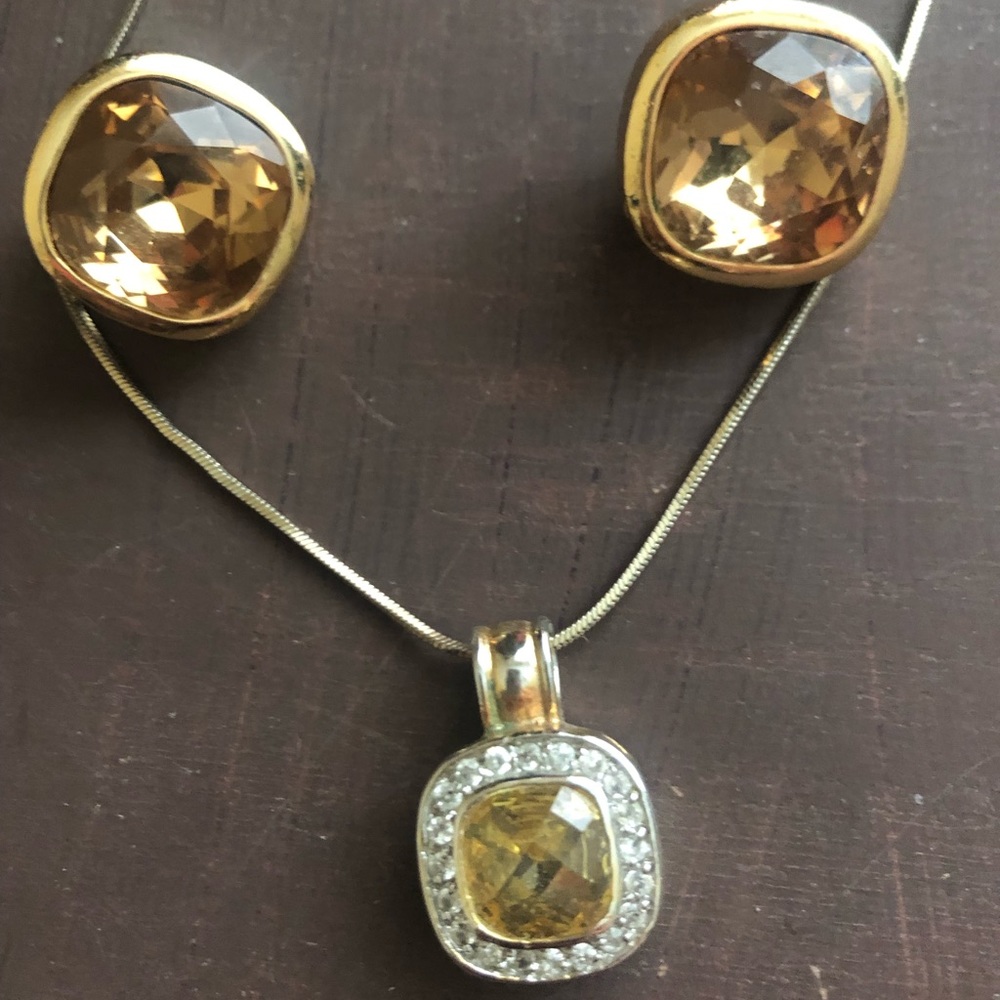 Vintage Christian Dior earrings & David Yurman necklace